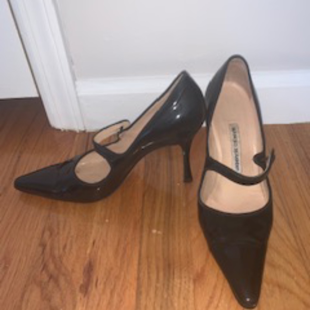 Manolo Blahnik Patent Leather Mary Jane Pumps